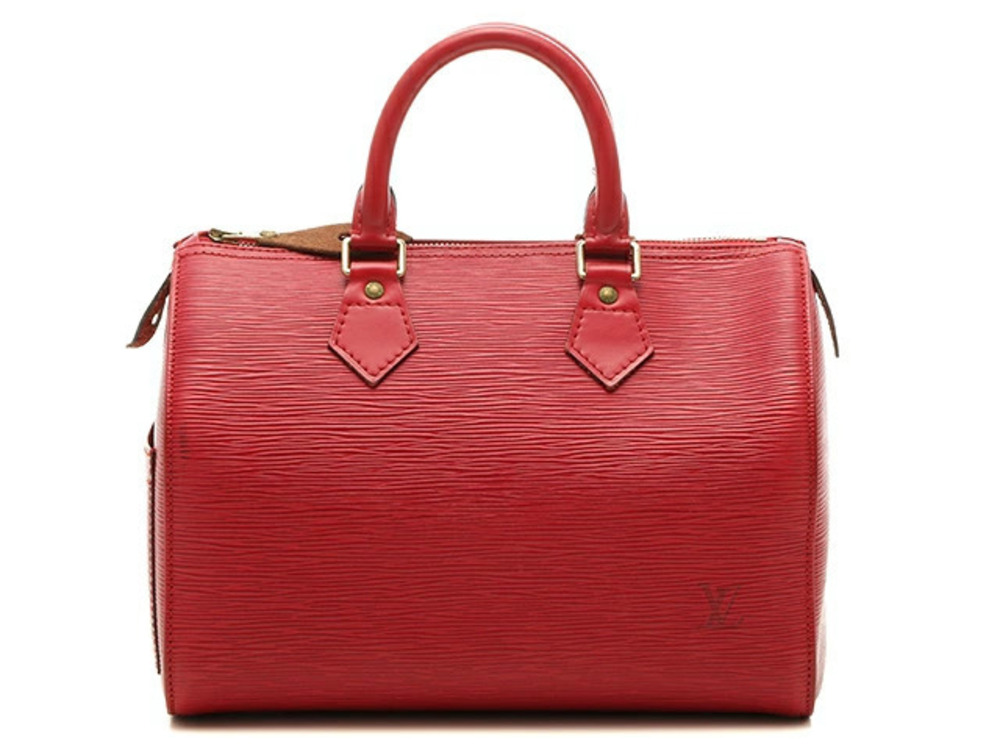 LOUIS VUITTON Speedy Handbag Epi Leather Castilian Red